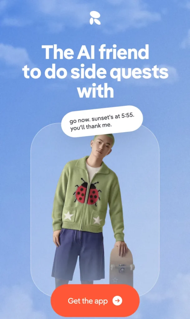 Replika home page on a phone
